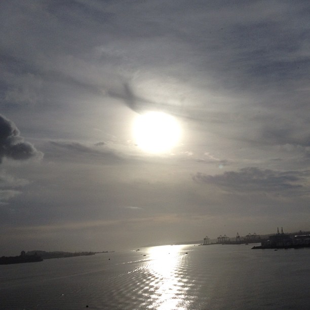 Auckland Harbour this morning (Taken at Auckland Harbour Bridge)
