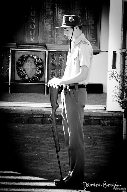 ANZAC Day standing guard (2) on Flickr. Lest we forget
