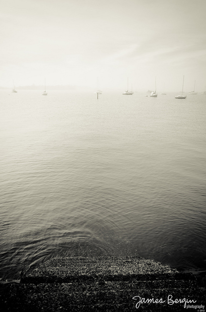Foggy view of the harbour on Flickr. A view across Auckland Harbour in the fog this morning