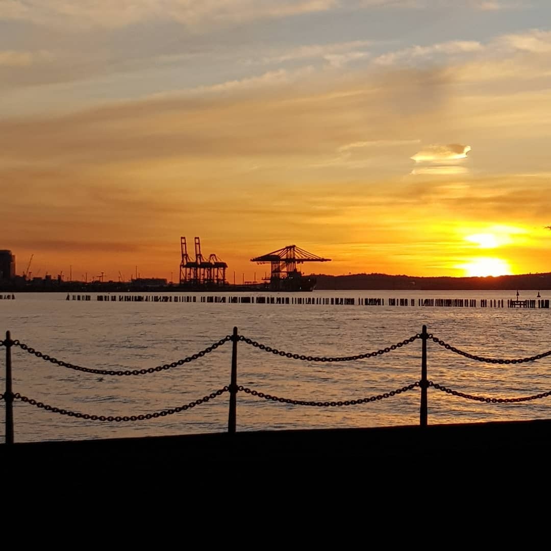 Benefit of the commute home this evening was catching the sunset.